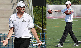 Photos of Ashton Kutcher as the New Assistant Coach of Harvard-Westlake High School Football