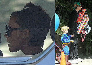 Photos of Debra Messing and Victoria Beckham Heading to Heidi Klum's House