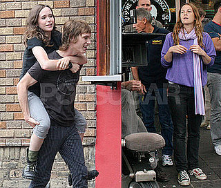 Drew Barrymore and Ellen Page on the Set of Whip It!