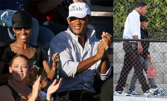 Jada and Will Smith Watch Football