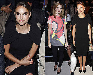 Photos of Natalie Portman and Emma Watson at Giambattista Valli's Paris Fashion Week Show