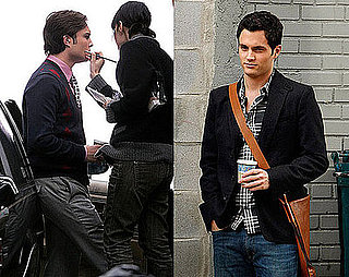 Photos of Ed Westwick and Penn Badgley Filming Gossip Girl in Brooklyn