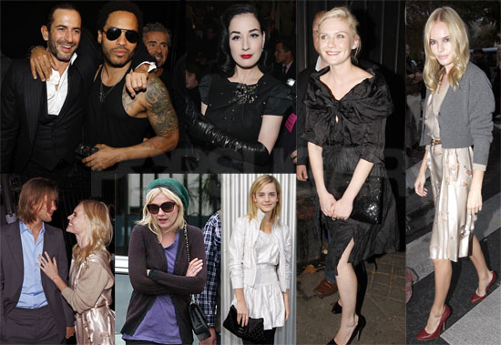 Photos of Kirsten Dunst, Kate Bosworth, Lenny Kravitz, Dita von Teese, Emma Watson at Paris Fashion Week Photos of Kirsten Dunst, Kate Bosworth, Lenny Kravitz, Dita von Teese, Emma Watson at Paris Fashion Week