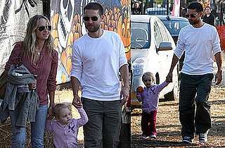 Photos of Tobey Maguire, Jennifer Meyer, Ruby Maguire at the Pumpkin Patch
