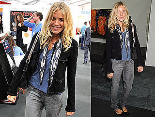 Photos of Sienna Miller, Without Balthazar Getty, Checking Out the Frieze Art Fair