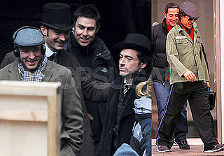 Guy Ritchie, Jude Law, Robert Downey Jr — Who Just Signed on to Two More Iron Man Films — On the Set of Sherlock Holmes