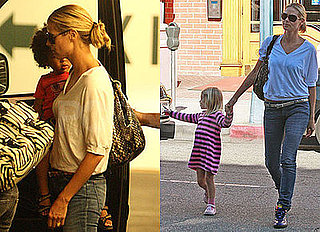 Photos of Heidi Klum Leaving a Medical Center With Leni Klum, Henry Samuel, and Johan Samuel