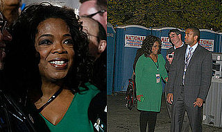 Photos of Oprah Winfrey Using a Porta-Potty