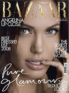Photo and Interview Quotes From Angelina Jolie December 2008 UK Harper's Bazaar Cover Issue