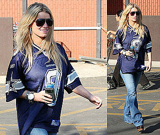 Photos of Jessica Simpson In Cowboys Shirt, Ashlee Has Labor False Alarm