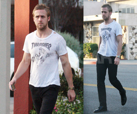 Ryan Gosling Out in an Old Shirt