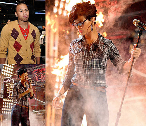 Photos of Rihanna and Chris Brown Rehearsing For the American Music Awards