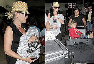Photos of Gwen Stefani, Kingston Rossdale and Zuma Rossdale at LAX