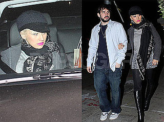 Photos of Christina Aguilera and Jordan Bratman Leaving Osteria Mozza