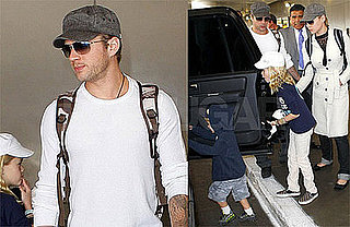 Photos of Ryan Phillippe, Abbie Cornish, Ava Phillippe, Deacon Phillippe at LAX After Thanksgiving