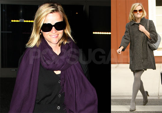 Reese at LAX in Purple Scarf Reese at LAX in Purple Scarf