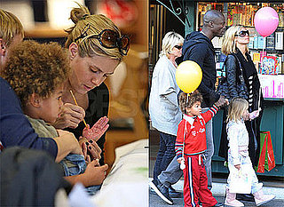 Heidi Klum and Seal With Henry, Leni, and Johan at The Grove in LA