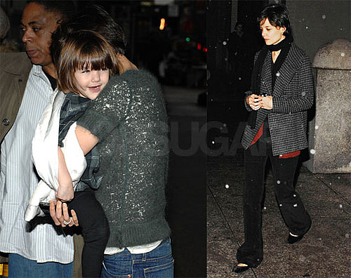 Photos of Katie Holmes and Suri Cruise in New York City with First Snow