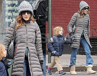 Photos of Sarah Jessica Parker and James Wilkie Broderick in NYC 2008-12-20 07:00:00