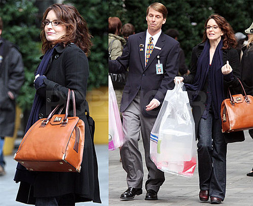 Tina Fey and Jack McBrayer Film 30 Rock in NYC