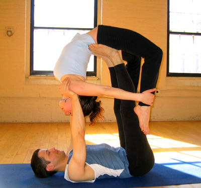 Partner Yoga Pose: Flying Bow