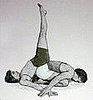 Partner Yoga Pose: Supported Shoulderstand Child's Pose