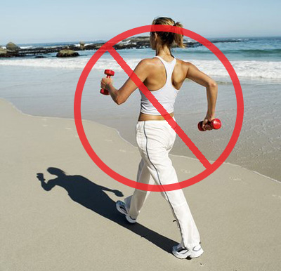 Fit Tip: Don't Walk With Dumbbells