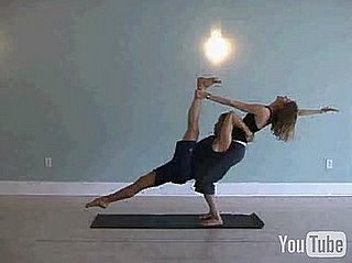 Partner Yoga Pose: Flying Split