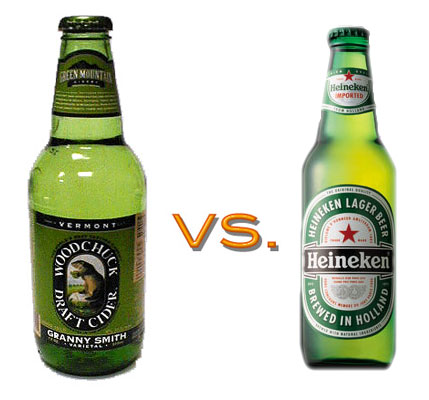 Hard Cider vs. Heineken