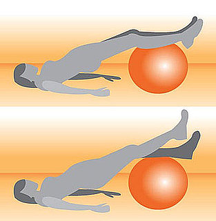 Exercise Ball: Bridge Single Leg Lifts