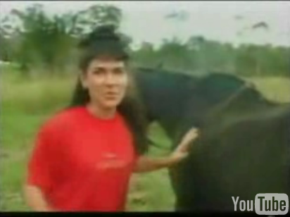 Horse Poops on Woman's Head