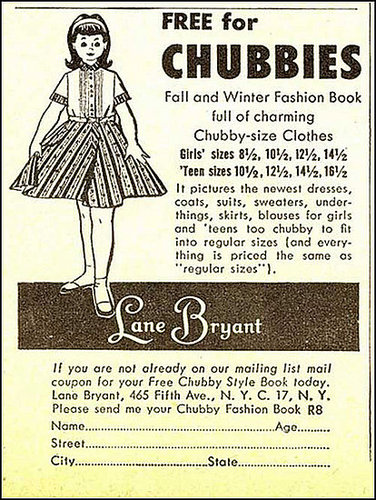Flashback: Lane Bryant Ad "For Chubbies"