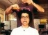 Man Lip Syncs "Be My Baby" While Getting Hair Cut