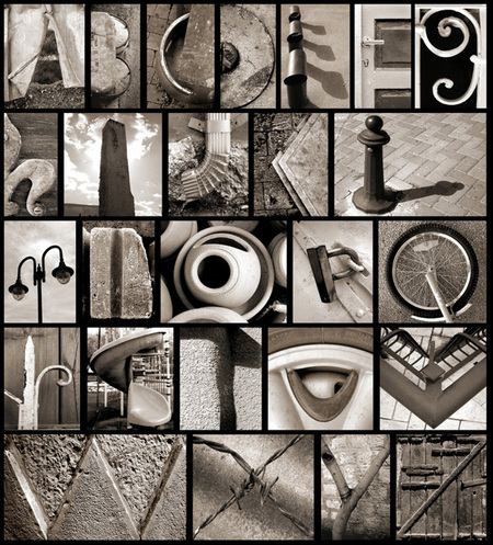 Found objects alphabet. Found objects alphabet.