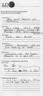 Smartass Fills Out a Job Form