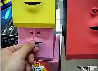 Japanese Face Bank Eats Your Coins