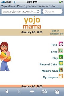 Yojo Mama: A Mobile Site For Parents on the Go 