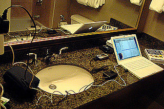Hotel Forces Guest to Charge Laptop and Cell Phone in Bathroom Outlet