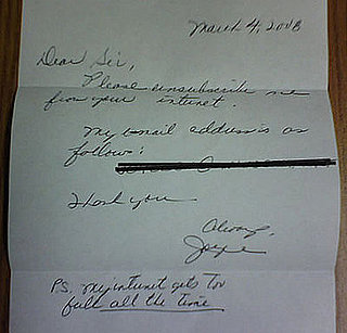 Woman Writes a Letter to be Unsubscribed From the Internet