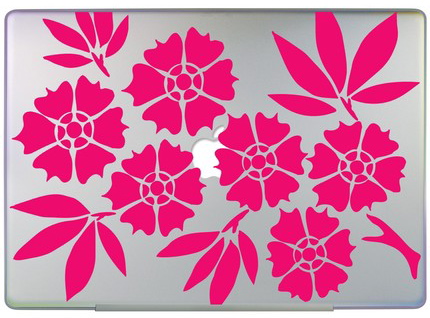 Cherry Blossom Laptop Decals Make Me Happy to Be a Girl