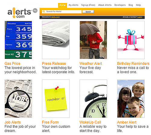 Website of the Day: Alerts