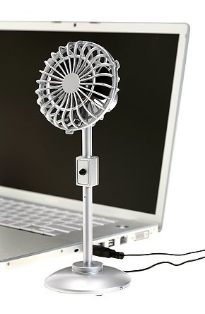 Silver USB Desk Fan Silver USB Desk Fan