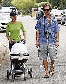 Matthew McConaughey Strolls with Camila Alves