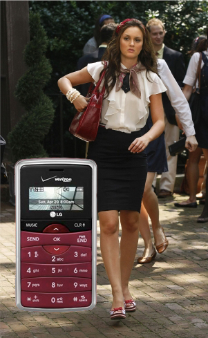 Blair Waldorf's New Cell Phone on CW's Gossip Girl is Maroon LG eNV2