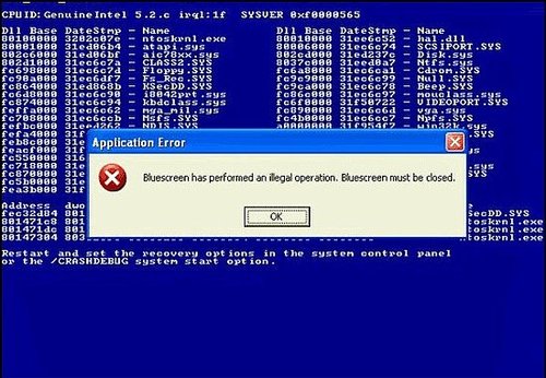 The Blue Screen of Death Collapses on on Itself