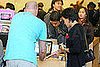 Lily Allen Eyes Up the New MacBooks at the Apple Store