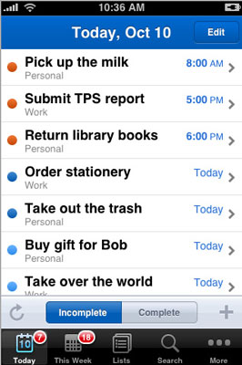 Remember the Milk App For the iPhone Remember the Milk App For the iPhone