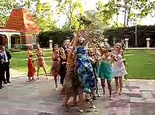 Woman Falls Catching Wedding Bouquet
