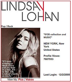 Lindsay Lohan Rants About Facebook on MySpace