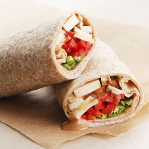 Monday's Leftovers: Peanut Tofu Wrap